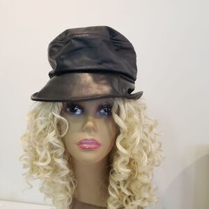 Black Leather Bucket Hat